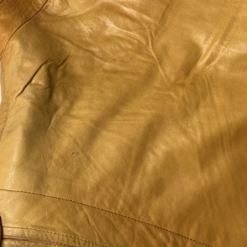Alexandre Leather Jacket Mens 42 Tan Vintage Bomber Zip Up Coat
